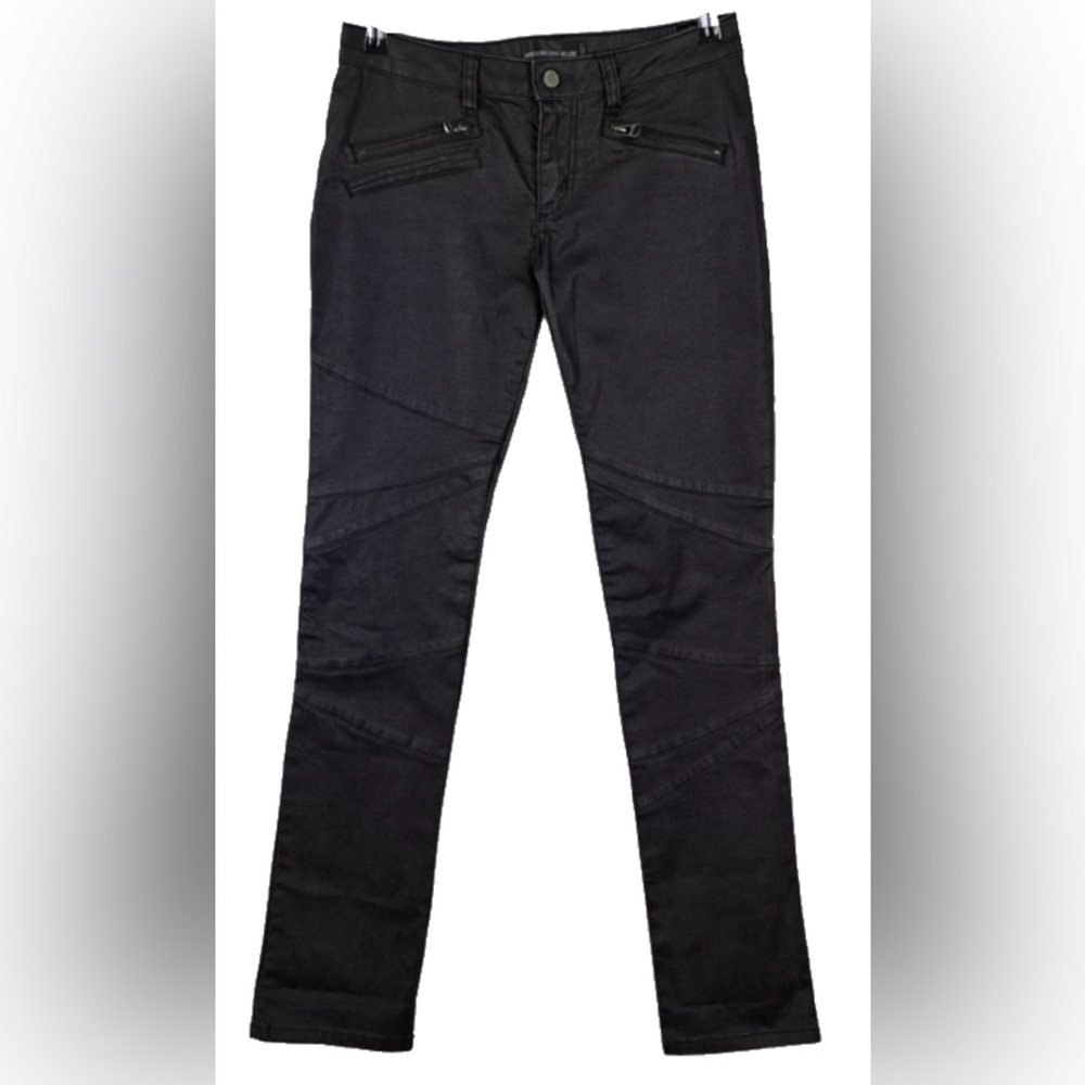 Zadig & Voltaire EUC Ava Moro Zip Skinny Jeans Black Size 26